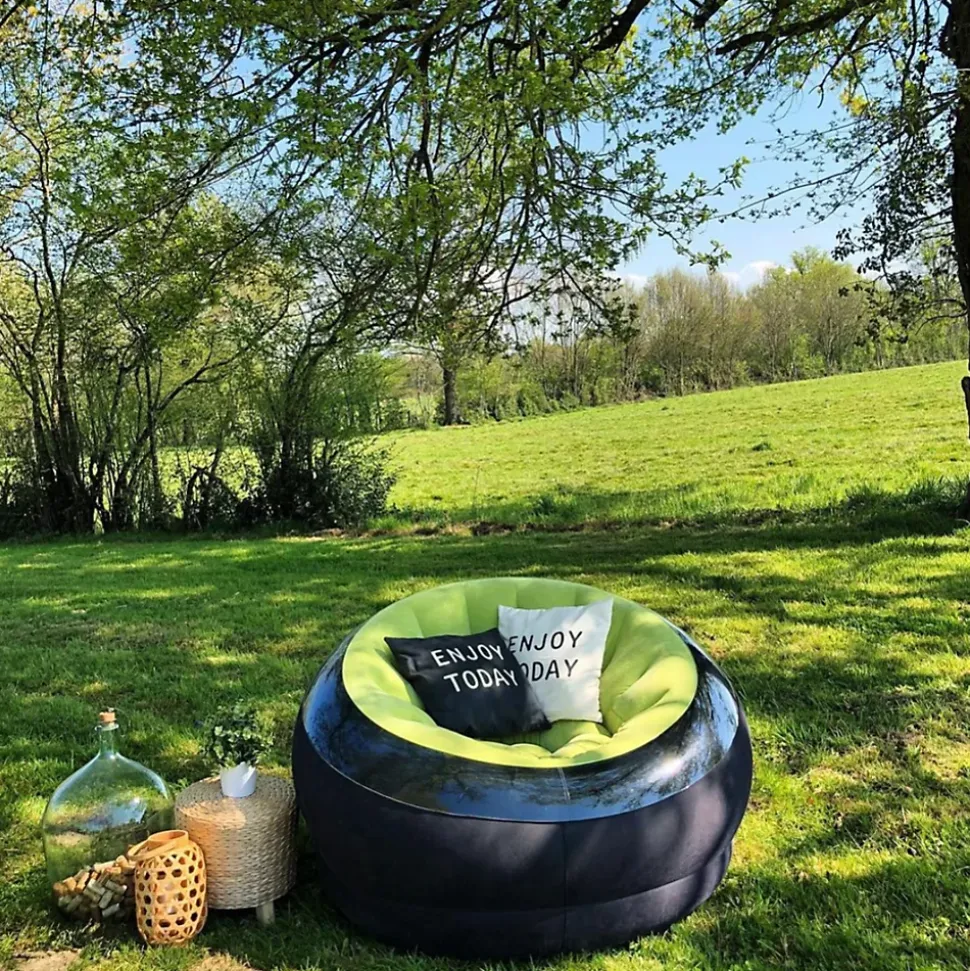 Fauteuil gonflable Onyx vert et noir Intex