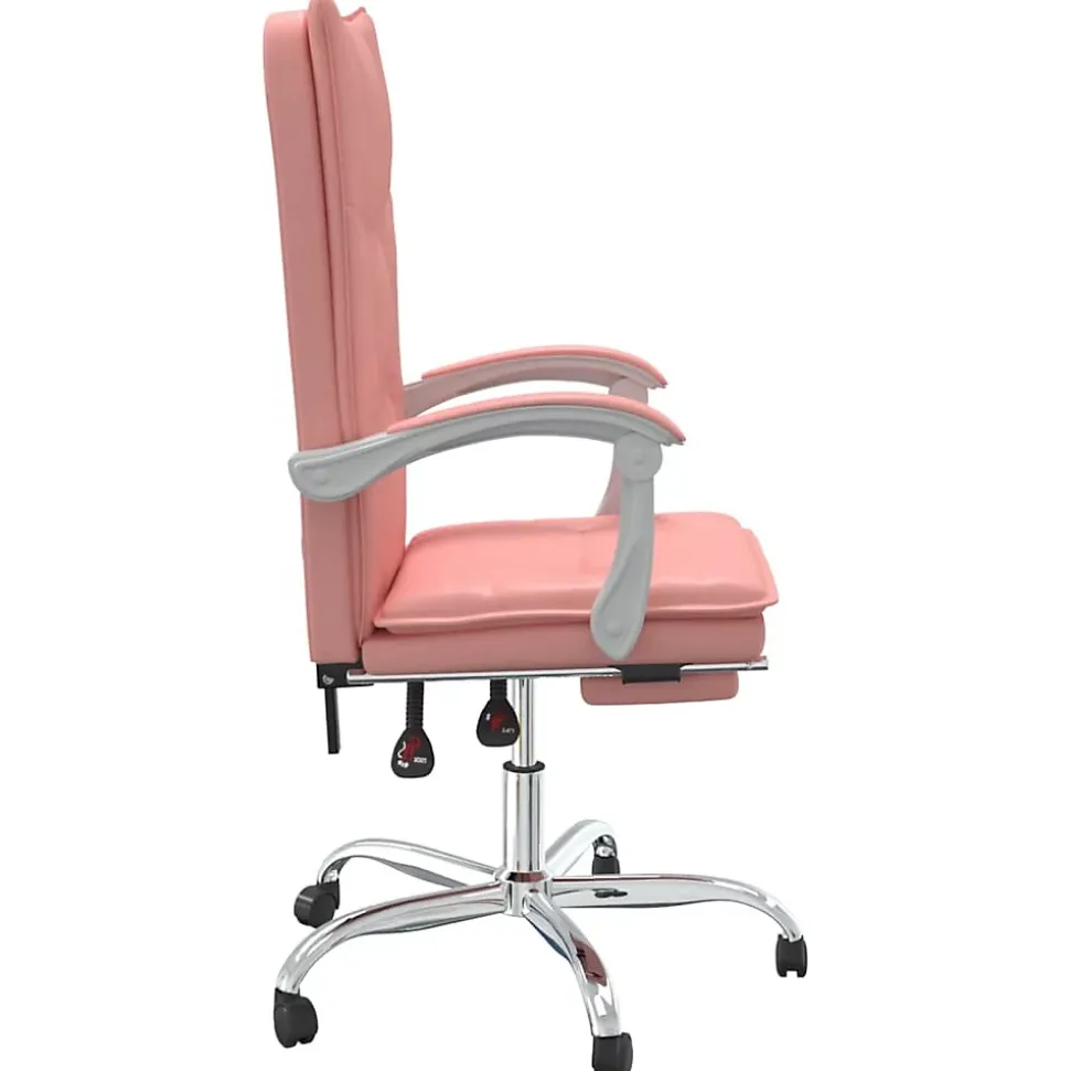 Fauteuil inclinable de bureau Rose Similicuir vidaXL