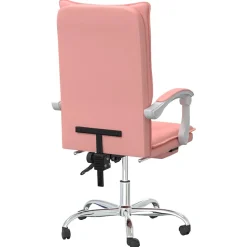 Fauteuil inclinable de bureau Rose Similicuir vidaXL