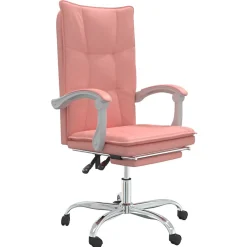 Fauteuil inclinable de bureau Rose Similicuir vidaXL