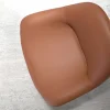 Fauteuil pivotant en similicuir marron moderne et élégant