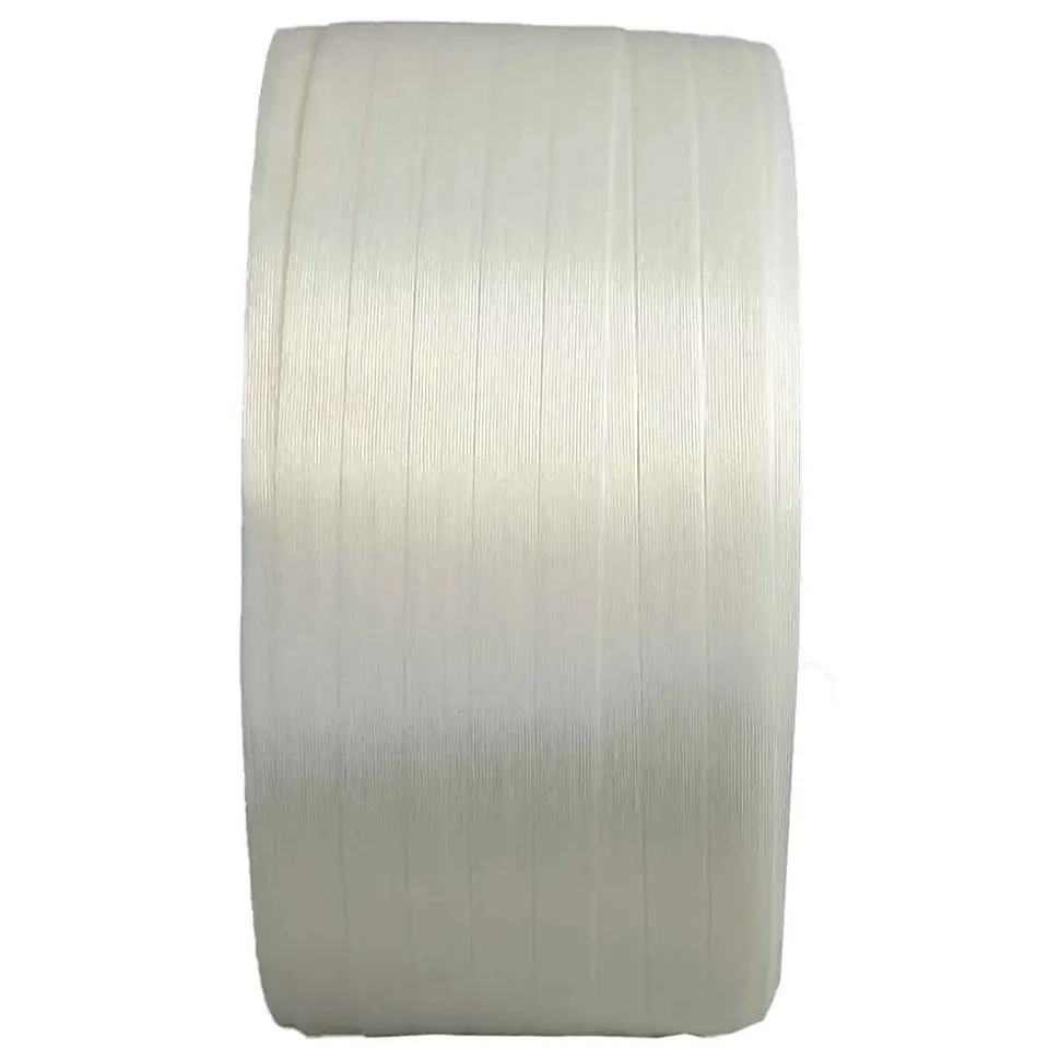 Feuillard de cerclage fil à fil 19 mm x 600 m - Qualité PRO TECPLAST FF - Haute Résistance 550kg - Feuillard textile PET