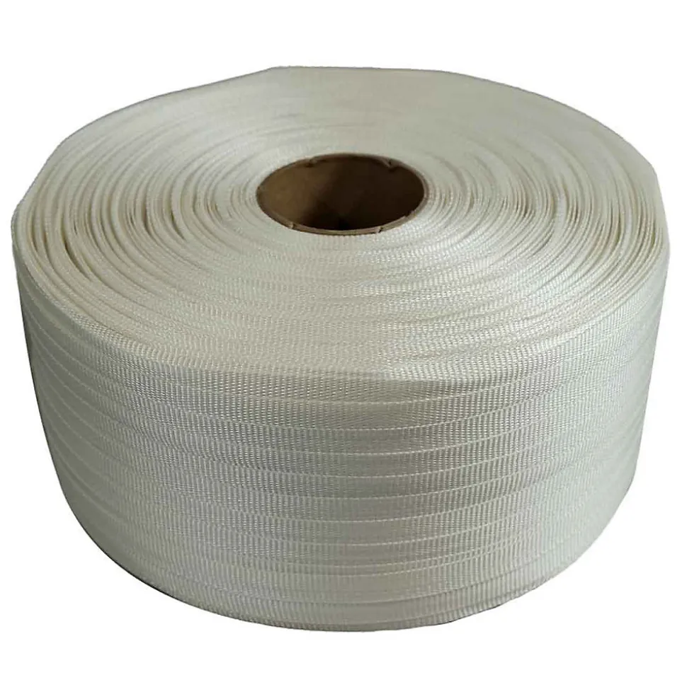 Feuillard de cerclage tressé 19 mm x 500 m renforcé - Qualité PRO TECPLAST FT - Haute Résistance 750kg - Feuillard textile PET