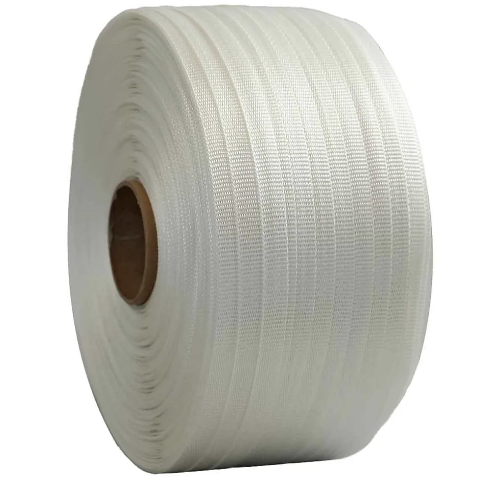 Feuillard de cerclage tressé 16 mm x 850 m - Qualité PRO TECPLAST FT - Haute Résistance 450kg - Feuillard textile PET