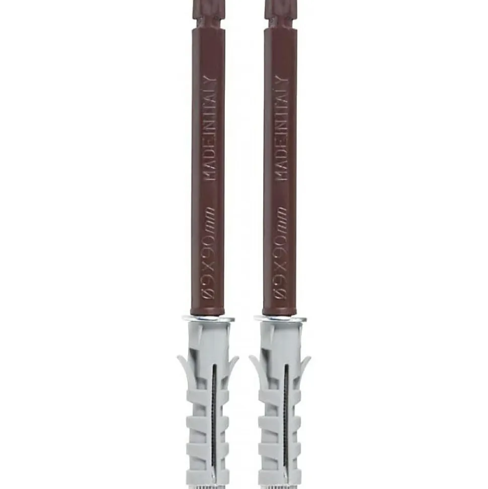 Fixations invisibles pour étagères d'une épaisseur de 18 mm, 2 pièces, diam.9 x 90 mm - Fabriqué en Italie