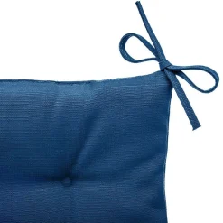 Galette de chaise 4 points Korai Bleu indigo - Hespéride