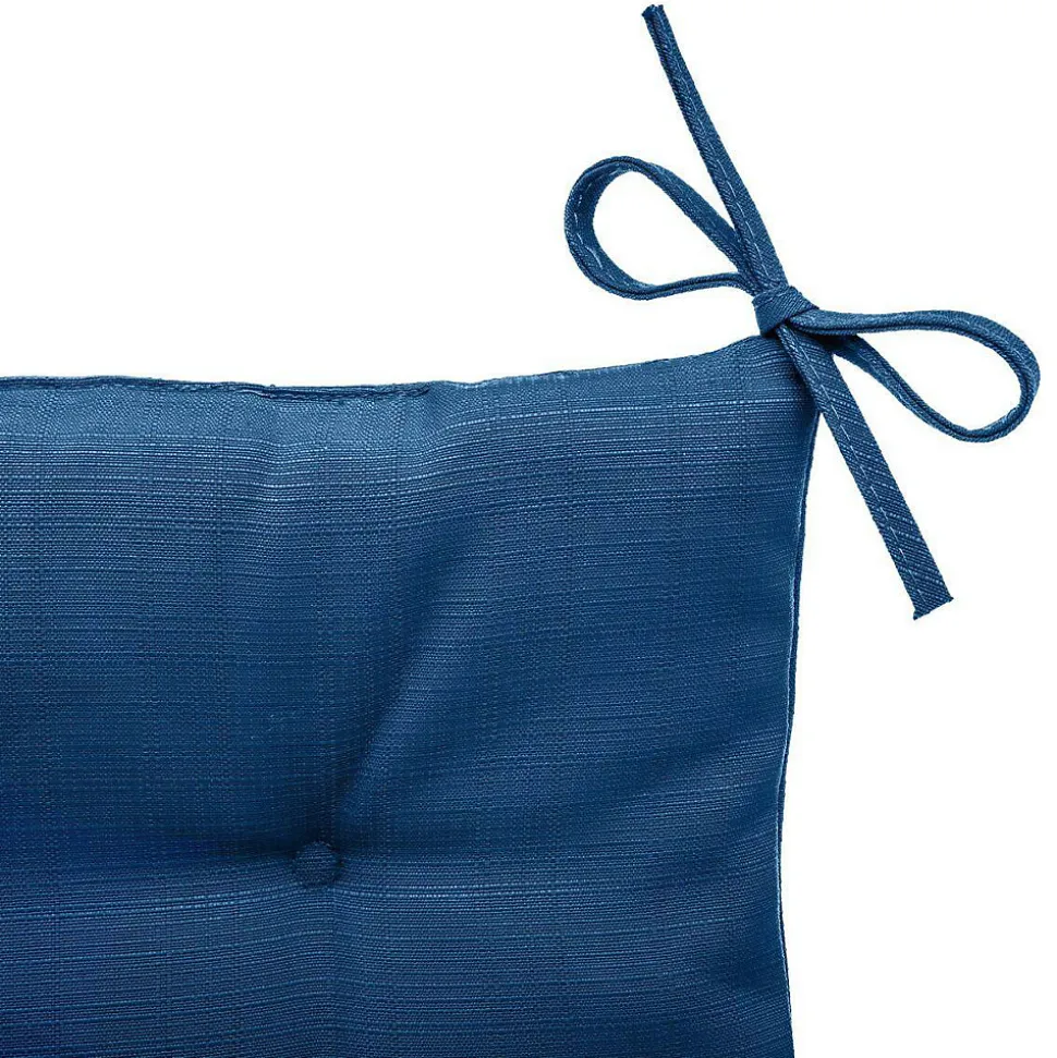 Galette de chaise 4 points Korai Bleu indigo - Hespéride