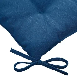 Galette de chaise 4 points Korai Bleu indigo - Hespéride