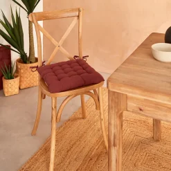 Galette de chaise Anjali prune 38x38cm - Atmosphera