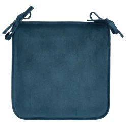 Galette de chaise Lilou bleu egéen 38x38cm - Atmosphera
