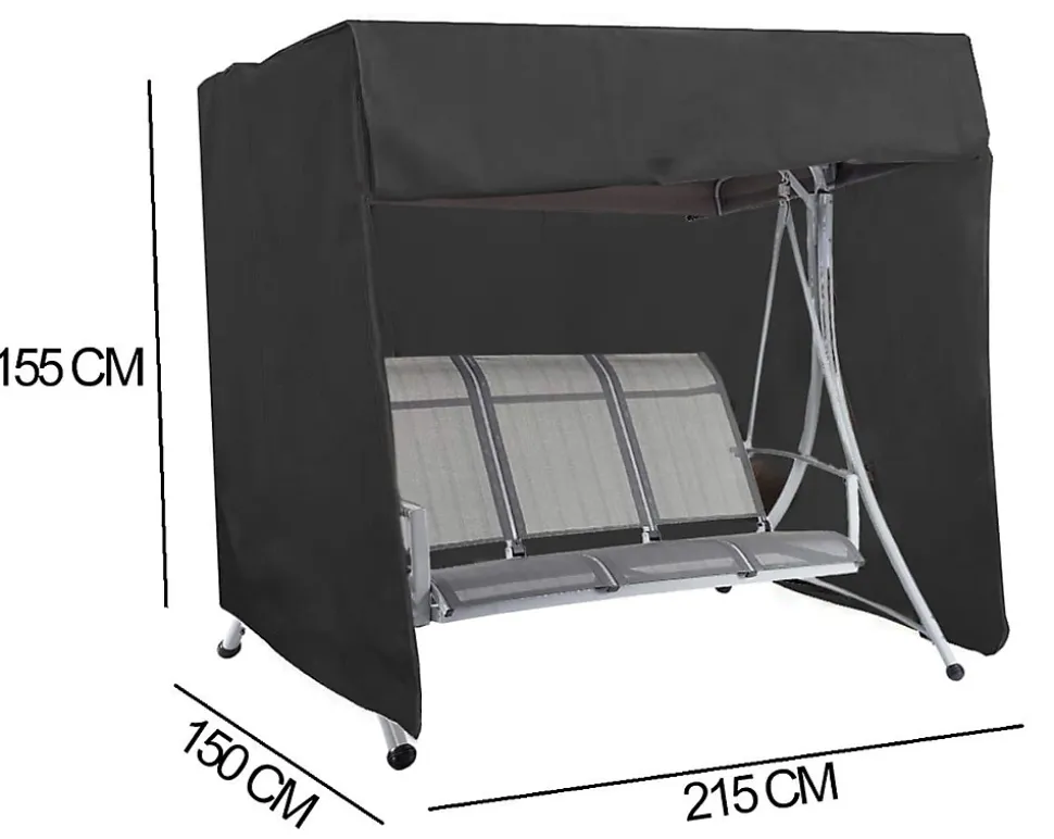 Garden Swing Cover Ferocity 215 x 150 x 155 cm Black 1 pc.