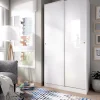 Garde-robe 2 portes Abigale, Cintre pour chambre à coucher, Armoire polyvalente, 100x50h204 cm, Blanc