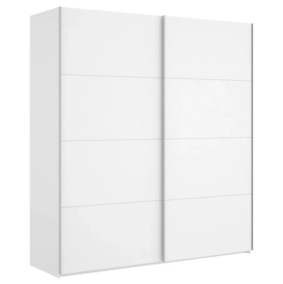 Garde-robe 2 portes Alias, Cintre pour chambre à coucher, Armoire polyvalente, 180x65h204 cm, Blanc
