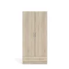 Garde-robe 2 portes Amylya, Meubles de chambre, Penderie de plain-pied, Placard à vêtements, 79x36 h170 cm, Chêne
