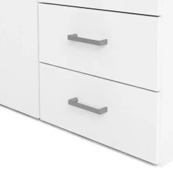 Garde-robe 2 portes Arci, Meubles de chambre, Penderie de plain-pied, Placard à vêtements, 77x49 h175 cm, Blanc