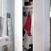 Garde-robe 2 portes Artu, Cintre pour chambre à coucher, Armoire polyvalente, 81x52h184 cm, Blanc