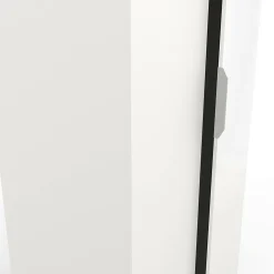 Garde-robe 2 portes Fioretta, Meubles de chambre, Penderie de plain-pied, Placard à vêtements, 79x51 h203 cm, Blanc mat