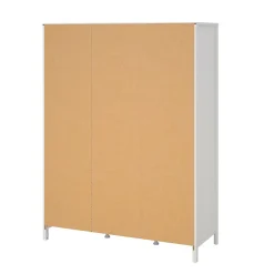 Garde-robe 3 portes Rufina, Meubles de chambre, Penderie de plain-pied, Placard à vêtements, 150x58 h199 cm, Blanc