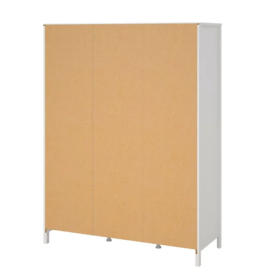 Garde-robe 3 portes Rufina, Meubles de chambre, Penderie de plain-pied, Placard à vêtements, 150x58 h199 cm, Blanc