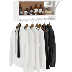 Garde-robe blanc brillant 70x32,5x35 cm bois d'ingénierie vidaXL