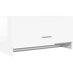 Garde-robe blanc brillant 70x32,5x35 cm bois d'ingénierie vidaXL