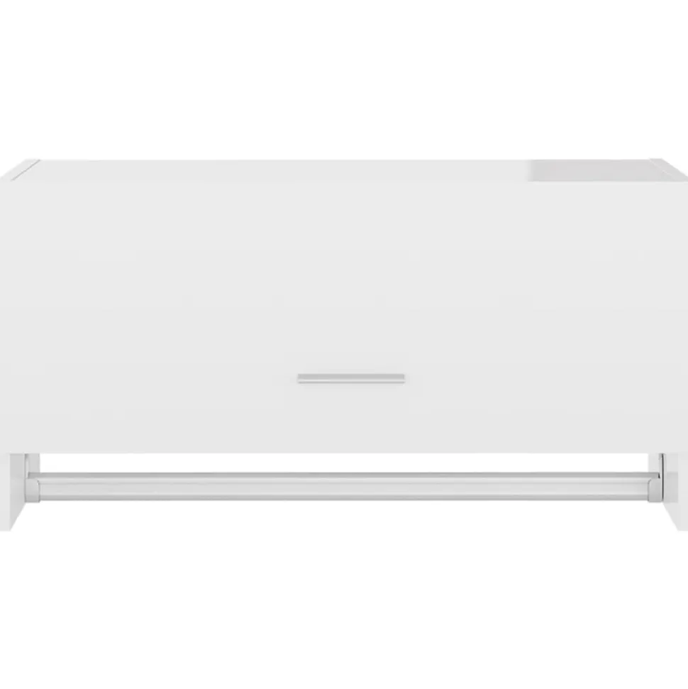 Garde-robe blanc brillant 70x32,5x35 cm bois d'ingénierie vidaXL