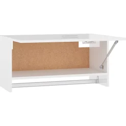 Garde-robe blanc brillant 70x32,5x35 cm bois d'ingénierie vidaXL