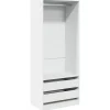Garde-robe blanc 80x50x200 cm bois d'ingénierie vidaXL