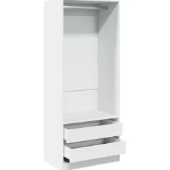 Garde-robe blanc 80x50x200 cm bois d'ingénierie vidaXL