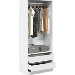Garde-robe blanc 80x50x200 cm bois d'ingénierie vidaXL