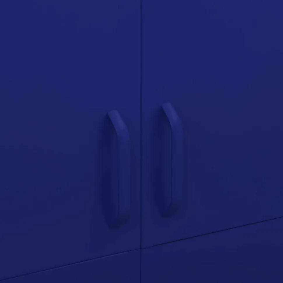 Garde-robe Bleu marine 90x50x180 cm Acier vidaXL