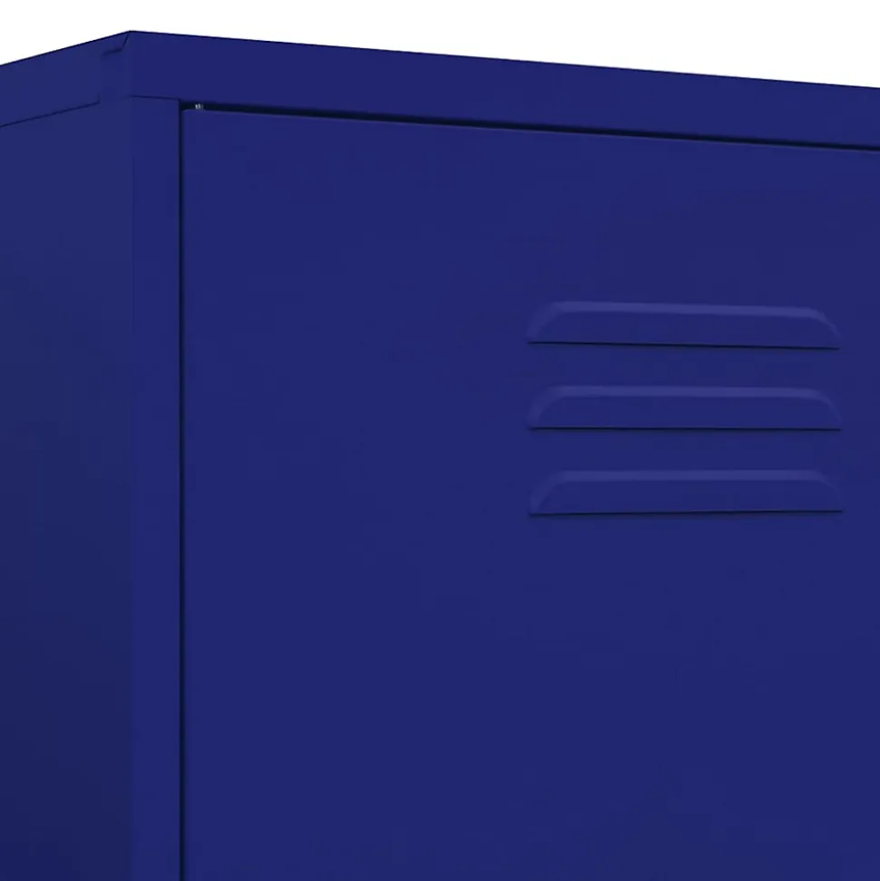 Garde-robe Bleu marine 90x50x180 cm Acier vidaXL