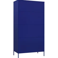 Garde-robe Bleu marine 90x50x180 cm Acier vidaXL