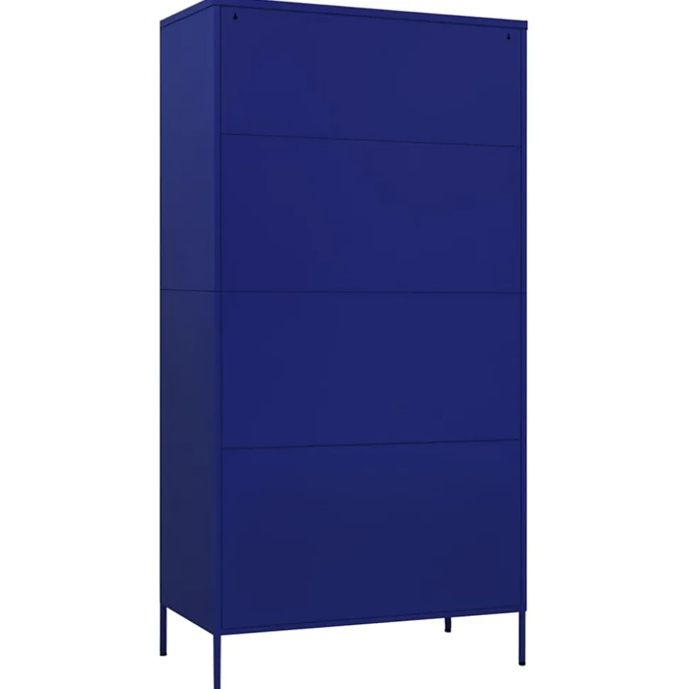 Garde-robe Bleu marine 90x50x180 cm Acier vidaXL