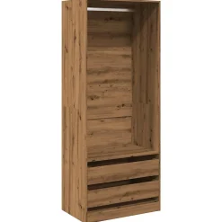 Garde-robe chêne artisanal 80x50x200 cm bois d'ingénierie vidaXL
