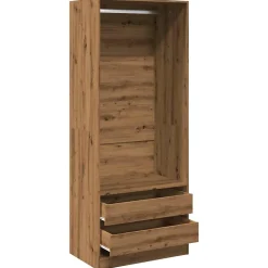 Garde-robe chêne artisanal 80x50x200 cm bois d'ingénierie vidaXL