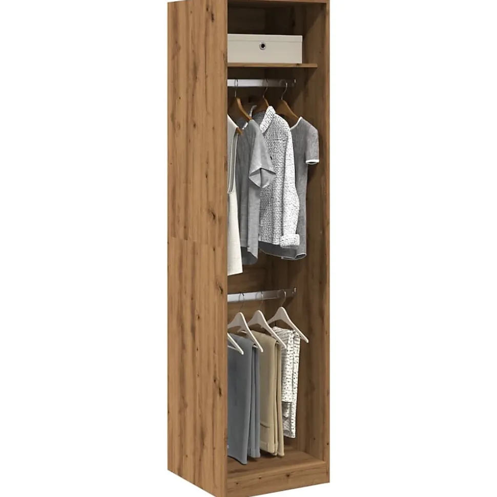 Garde-robe chêne artisanal 50x50x200 cm bois d'ingénierie vidaXL