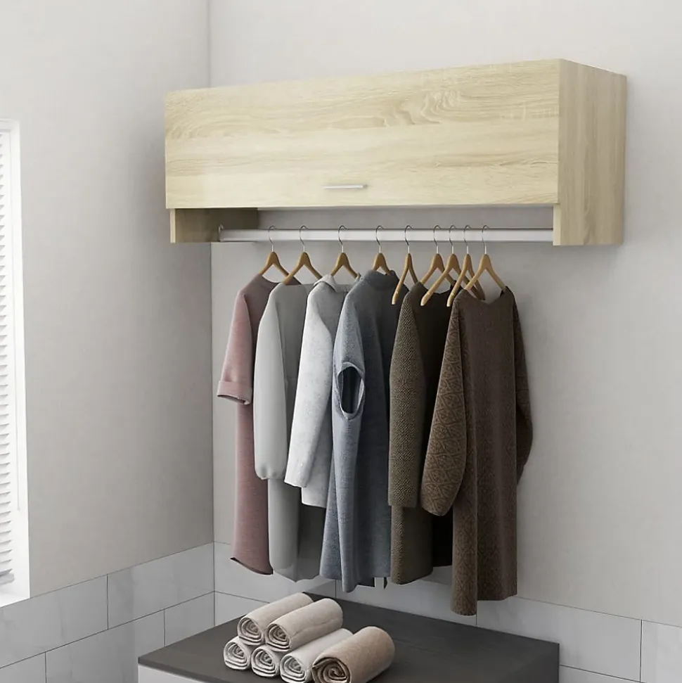 Garde-robe chêne sonoma 100x32,5x35 cm bois d'ingénierie vidaXL