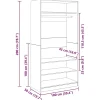 Garde-robe Chêne sonoma 100x50x200 cm Bois d'ingénierie vidaXL