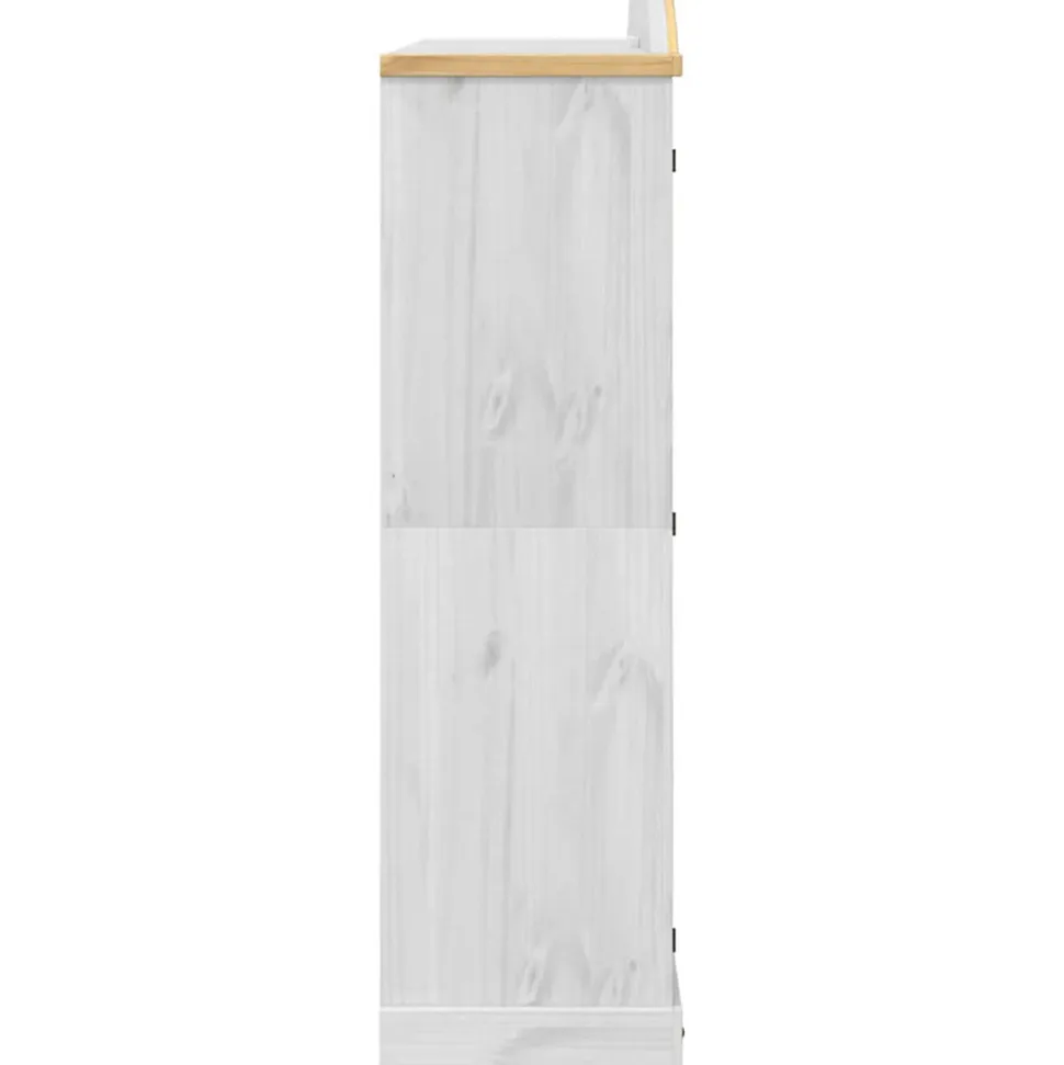 Garde-robe Corona blanc 194x52x186 cm bois de pin massif vidaXL