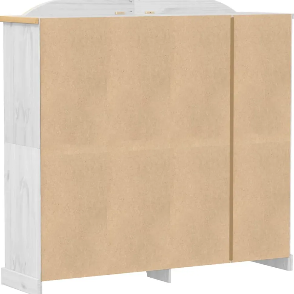 Garde-robe Corona blanc 194x52x186 cm bois de pin massif vidaXL