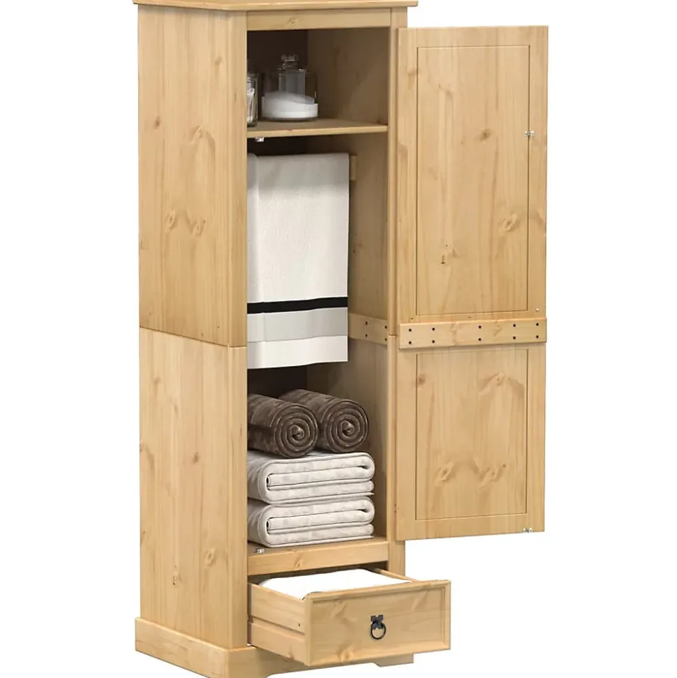 Garde-robe Corona 55x50x170 cm bois de pin massif vidaXL