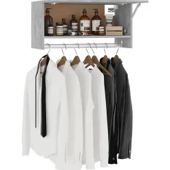 Garde-robe gris béton 70x32,5x35 cm bois d'ingénierie vidaXL