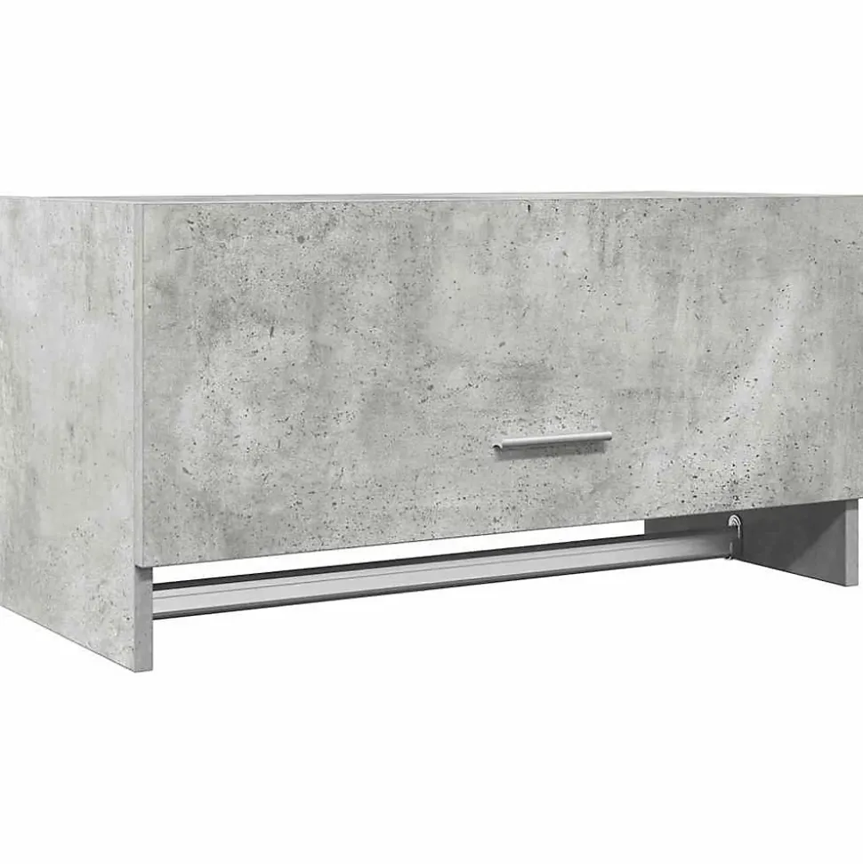 Garde-robe gris béton 70x32,5x35 cm bois d'ingénierie vidaXL