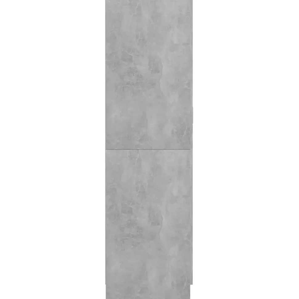 Garde-robe Gris béton 82,5x51,5x180 cm Aggloméré vidaXL