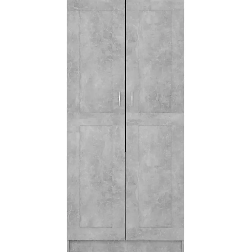 Garde-robe Gris béton 82,5x51,5x180 cm Aggloméré vidaXL