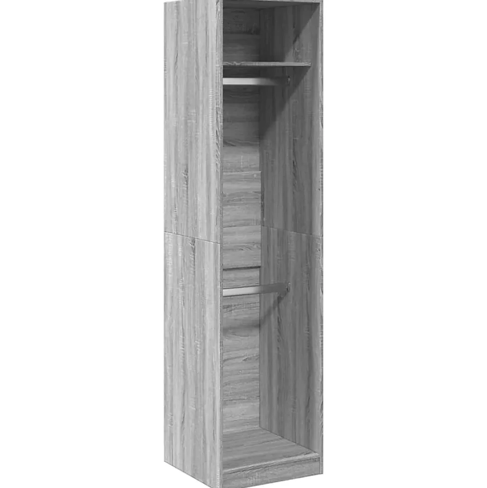 Garde-robe gris sonoma 50x50x200 cm bois d'ingénierie vidaXL