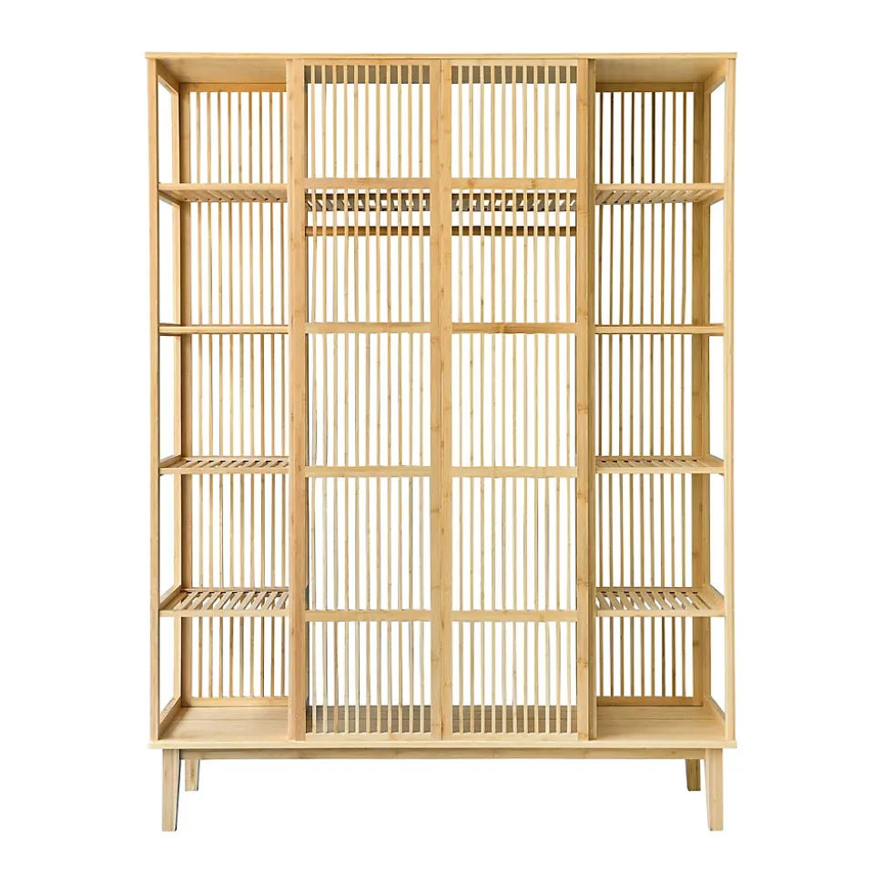 Garde-robe Hudiksvall à 2 portes coulissantes 185 x 140 x 45 cm en.casa