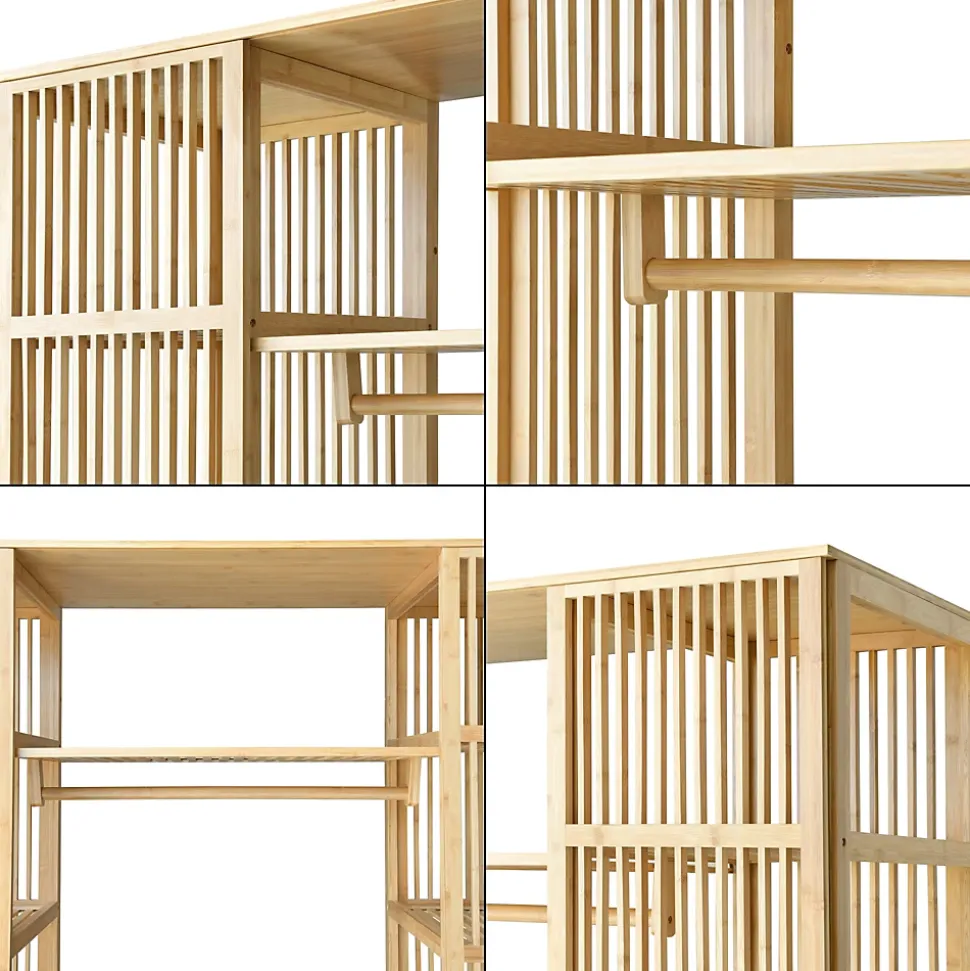 Garde-robe Hudiksvall à 2 portes coulissantes 185 x 140 x 45 cm en.casa