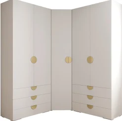 Garde-robe Inova 4 porte battante 236,7/182/47 5 Portes (blanc)